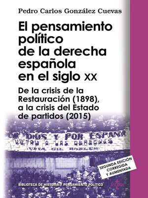 cover image of El pensamiento político de la derecha española en el siglo XX